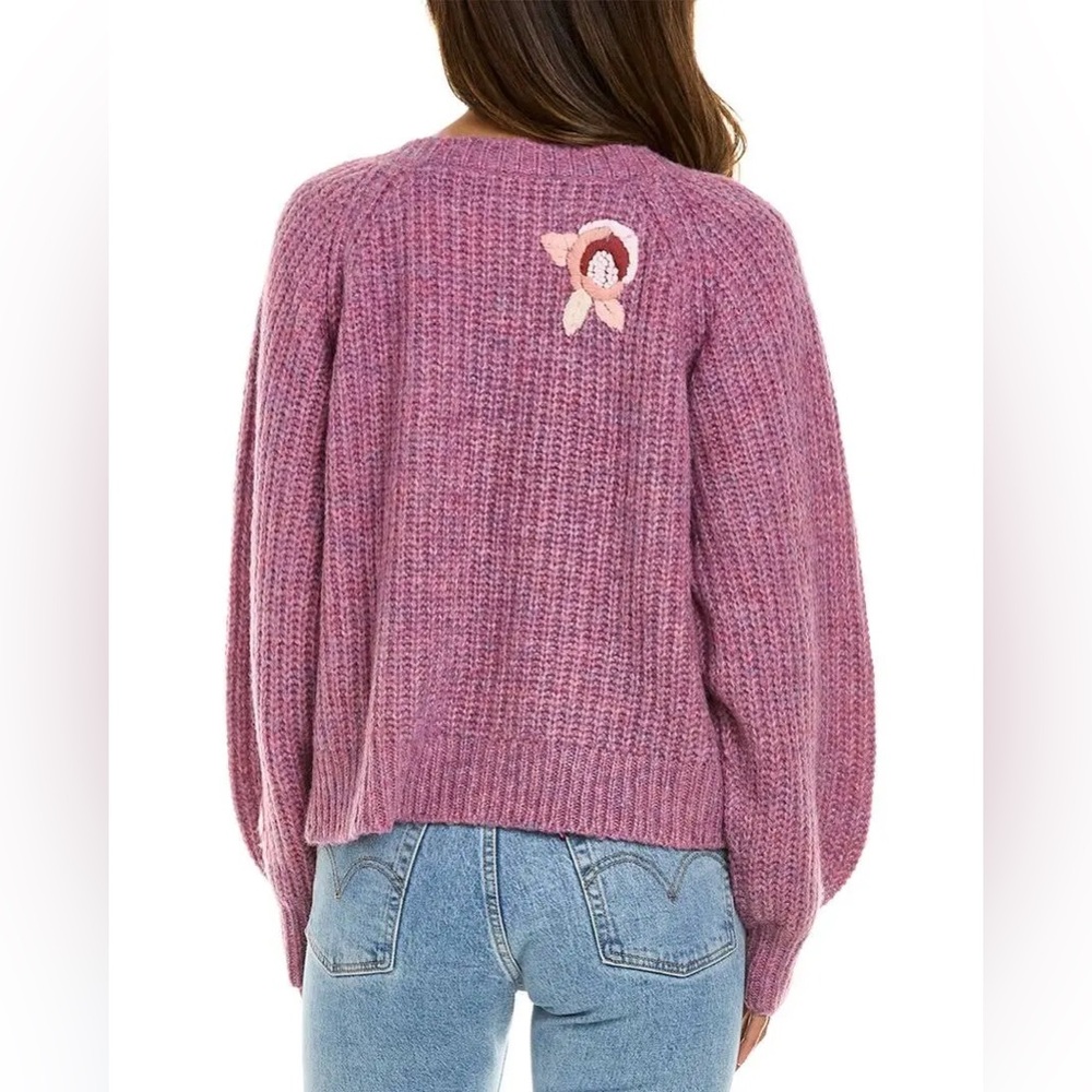 Loveshackfancy Brookie Floral-Embroidered Wool-Bl… - image 3